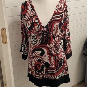 EUC Boho tunic from COIN  deep V flowy top
